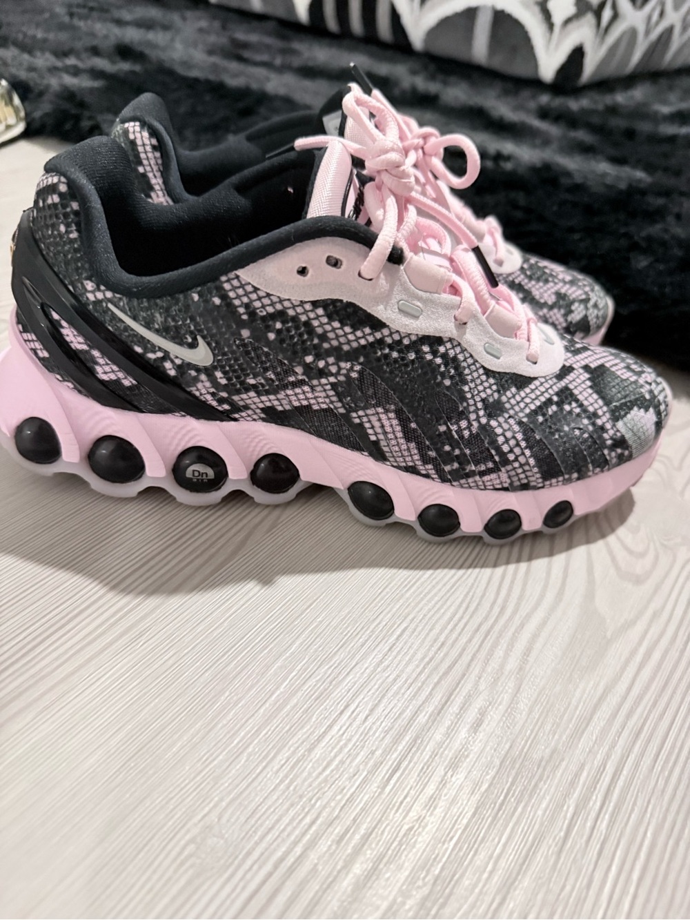 Nike black lace and pink sneakers,size 7 women’s.